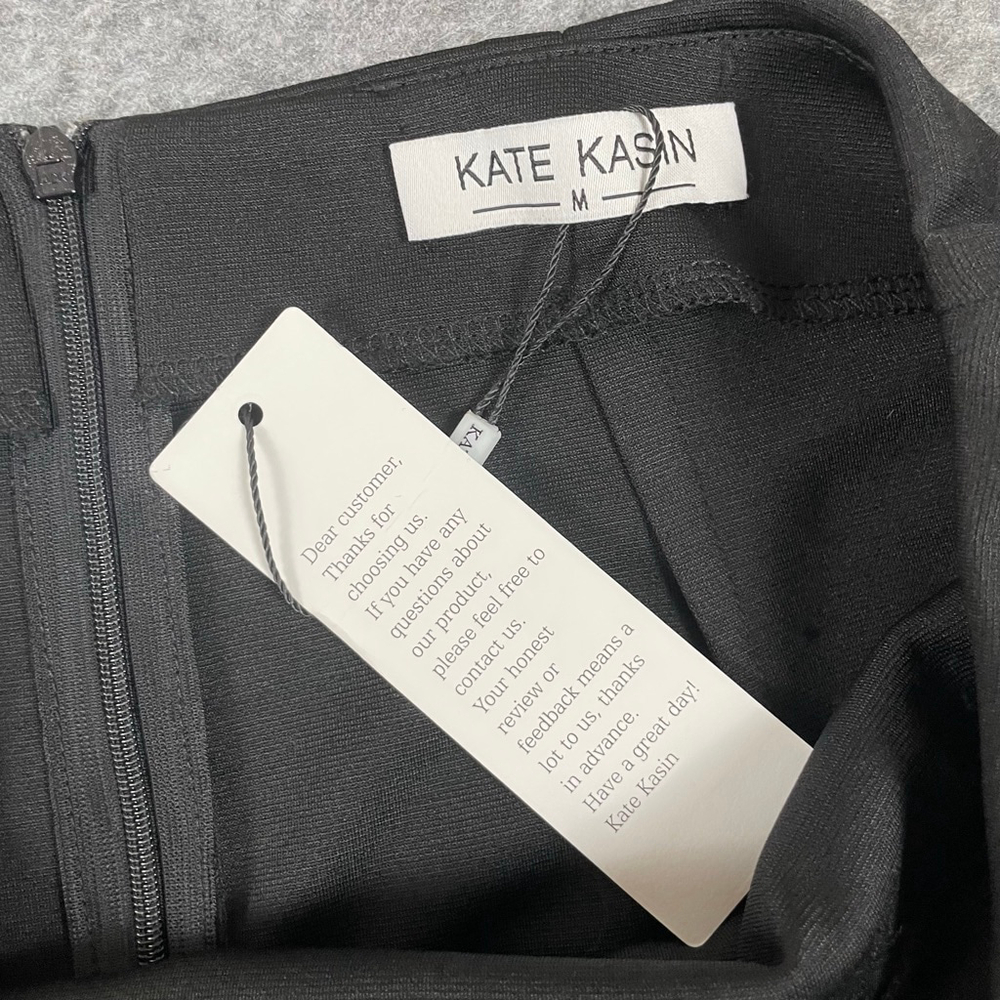 Women's KATE KASIN Black Ruched Mini Skirt M - Picture 5 of 9